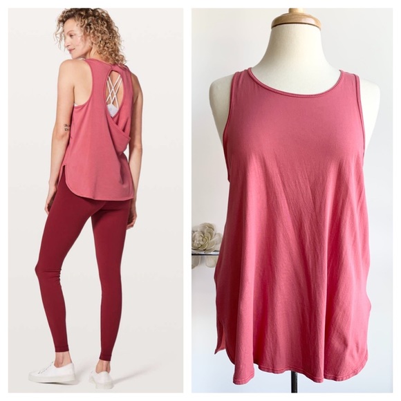 Lululemon Hit The Stride Tank top in Cherry Dust red pink